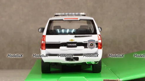 Chevrolet Tahoe Police 2008, WEL22509WP-W, Welly 1:24