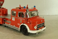 Mercedes-Benz 1113 Aerial ladder , fire brigade 1966, red, Minichamps 1:43