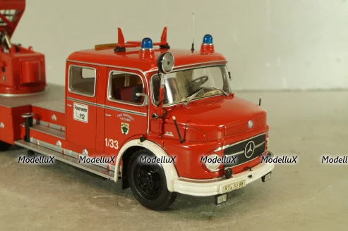 Mercedes-Benz 1113 Aerial ladder , fire brigade 1966, red, Minichamps 1:43