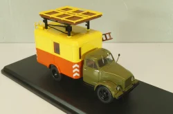 ТВ-3 телескопическая вышка на шасси Газ-51А 1960, зеленый/желтый/красный, SSM1627, SSM 1:43