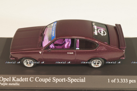 Opel Kadett (C) Coupe Sport-Special 1974, purple, 430045625, Minichamps 1:43