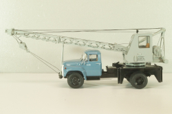 АК-75В автокран на шасси Зил-130 1976, синий/серый, Автоистория 1:43