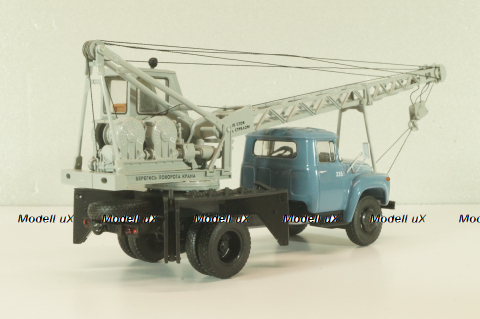 АК-75В автокран на шасси Зил-130 1976, синий/серый, Автоистория 1:43