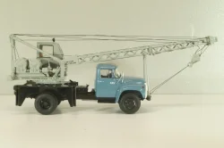 АК-75В автокран на шасси Зил-130 1976, синий/серый, Автоистория 1:43