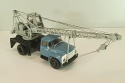АК-75В автокран на шасси Зил-130 1976, синий/серый, Автоистория 1:43