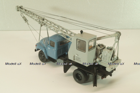 АК-75В автокран на шасси Зил-130 1976, синий/серый, Автоистория 1:43