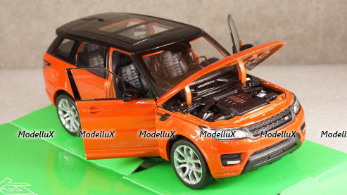 Range Rover sport 2010, orange/black, WEL24059Chili, Welly 1:24