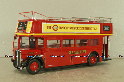 AEC Regent RT Open top 1950, red, BUS018, IXO 1:43