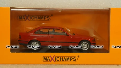 BMW 3 Series Coupe (E36), 1992 red, 940023320, Maxichamps 1:43