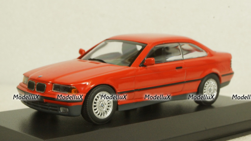BMW 3 Series Coupe (E36), 1992 red, 940023320, Maxichamps 1:43