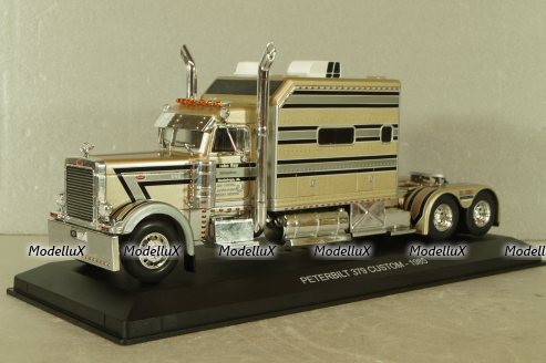 Peterbilt 379 Custom 1985 beige with silver strips Truck Tuning Collection 20, Hachette 1:43
