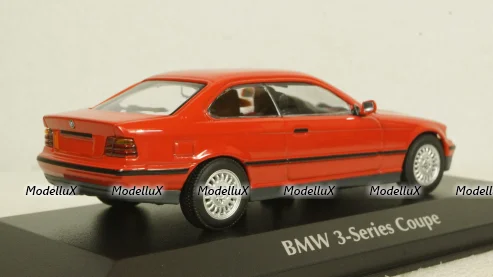 BMW 3 Series Coupe (E36), 1992 red, 940023320, Maxichamps 1:43