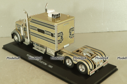 Peterbilt 379 Custom 1985 beige with silver strips Truck Tuning Collection 20, Hachette 1:43