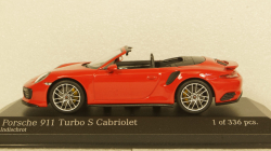 Porsche 911  (991.2) Turbo S Cabriolet 2017 red, 410067180, Minichamps 1:43