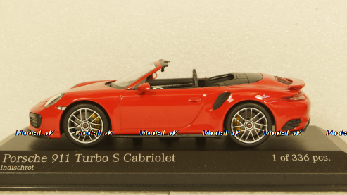 Porsche 911 (991.2) Turbo S Cabriolet 2017 red, 410067180, Minichamps 1:43 Уценка!