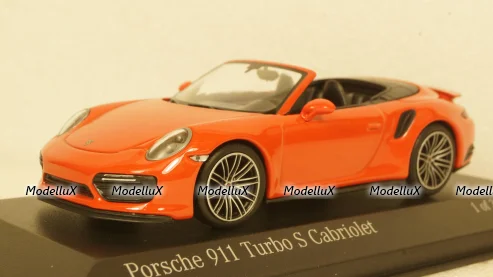 Porsche 911  (991.2) Turbo S Cabriolet 2017 orange, 410067181, Minichamps 1:43