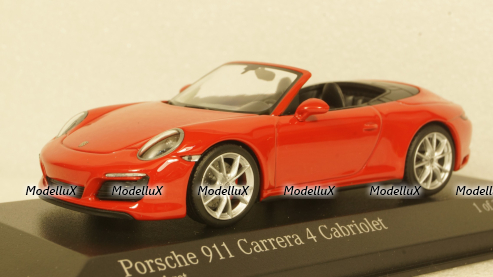 Porsche 911 (991.2) Carrera 4S Cabriolet 2017, red, 410067230, Minichamps 1:43