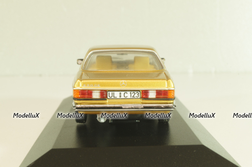 Mercedes-Benz 230 CE (C123) 1977, gold, 32220, Minichamps 1:43