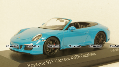 PORSCHE 911 (991.2) CARRERA 4GTS CABRIOLET 2017 BLUE, 410067332, Minichamps 1:43