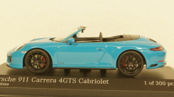 PORSCHE 911 (991.2) CARRERA 4GTS CABRIOLET 2017 BLUE, 410067332, Minichamps 1:43
