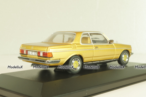 Mercedes-Benz 230 CE (C123) 1977, gold, 32220, Minichamps 1:43