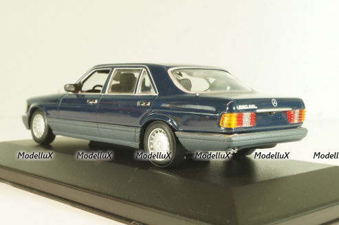 Mercedes-Benz 560 SEL (W126) 1989, dark blue, 430039302, Minichamps 1:43