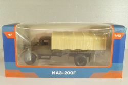 МАЗ-200Г с тентом, 1951, Легендарные Грузовики СССР №97, 1:43 Уценка!