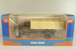 МАЗ-200Г с тентом, 1951, Легендарные Грузовики СССР №97, 1:43 Уценка!