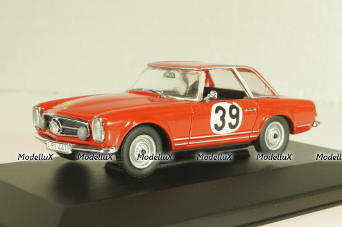Mercedes-Benz 230 SL (W113) #39 Rally Spa-Sofia-Liege 1963, H. Bohringer, red, 430032280, Minichamps 1:43