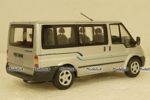 Ford Transit Bus 2000 silver, Minichamps 1:43