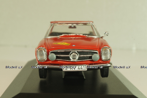 Mercedes-Benz 230 SL (W113) #39 Rally Spa-Sofia-Liege 1963, H. Bohringer, red, 430032280, Minichamps 1:43