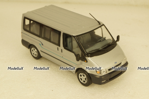 Ford Transit Bus 2000 silver, Minichamps 1:43
