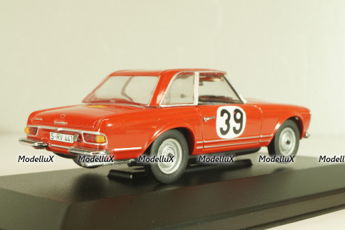Mercedes-Benz 230 SL (W113) #39 Rally Spa-Sofia-Liege 1963, H. Bohringer, red, 430032280, Minichamps 1:43