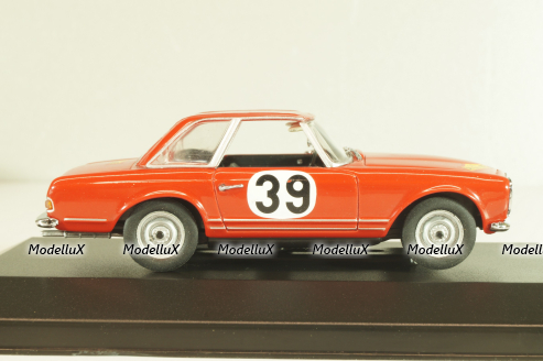Mercedes-Benz 230 SL (W113) #39 Rally Spa-Sofia-Liege 1963, H. Bohringer, red, 430032280, Minichamps 1:43