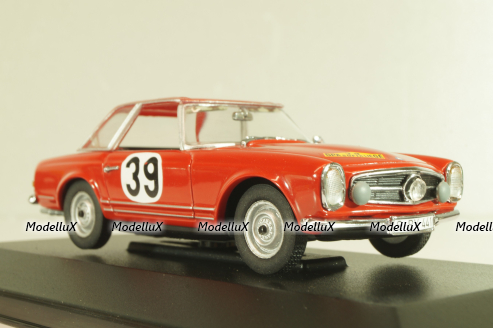 Mercedes-Benz 230 SL (W113) #39 Rally Spa-Sofia-Liege 1963, H. Bohringer, red, 430032280, Minichamps 1:43