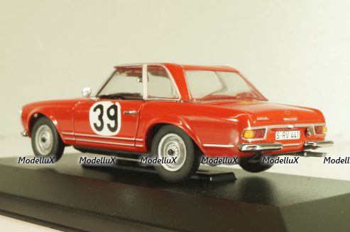Mercedes-Benz 230 SL (W113) #39 Rally Spa-Sofia-Liege 1963, H. Bohringer, red, 430032280, Minichamps 1:43