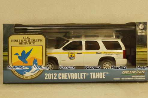 Chevrolet Tahoe 2012, U.S. Fish & Wildlife Service Law Enforcement, 86190, Greenlight 1:43