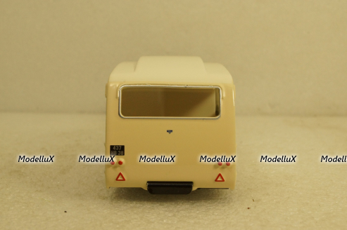 Simca Vedette Chambord with Henon Caravan 1958 yellow/black/creme, Norev 1:43