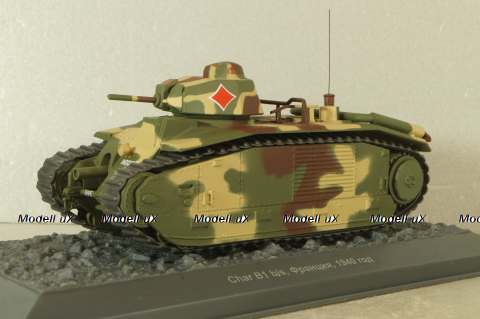 Char B1 bis Франция 1944., Танки, легенды отечественной бронетехники №15, TLOB15, Deagostini 1:43