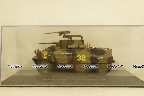Ford M8 Armored Car 2nd Armored Division Avranches France green 1944, Altaya 1:43