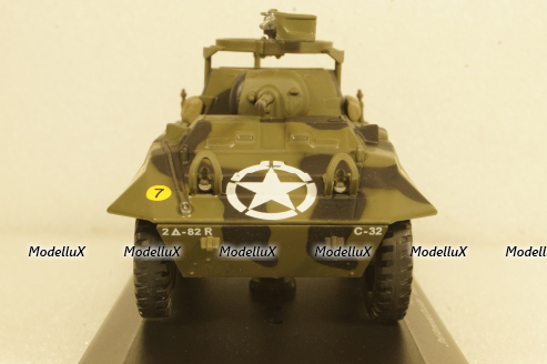 Ford M8 Armored Car 2nd Armored Division Avranches France green 1944, Altaya 1:43