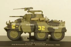 Ford M8 Armored Car 2nd Armored Division Avranches France green 1944, Altaya 1:43