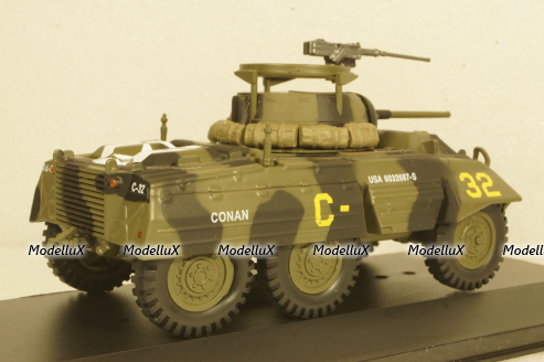 Ford M8 Armored Car 2nd Armored Division Avranches France green 1944, Altaya 1:43