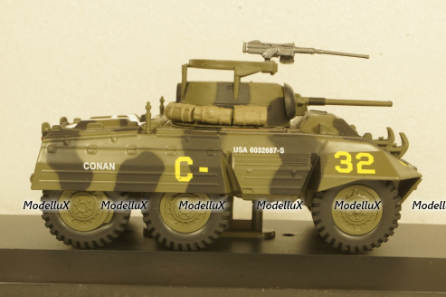 Ford M8 Armored Car 2nd Armored Division Avranches France green 1944, Altaya 1:43
