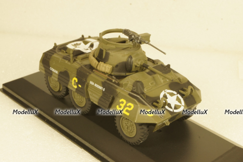 Ford M8 Armored Car 2nd Armored Division Avranches France green 1944, Altaya 1:43