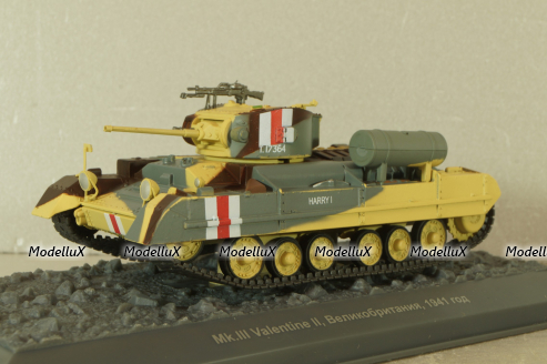 Mk.III  Valentine Великобритания1942., Танки, легенды отечественной бронетехники №16, TLOB16, Deagostini 1:43
