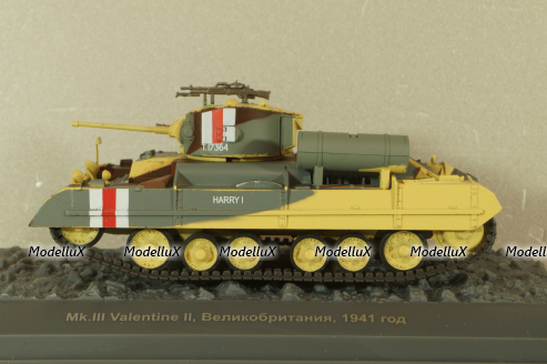 Mk.III  Valentine Великобритания1942., Танки, легенды отечественной бронетехники №16, TLOB16, Deagostini 1:43