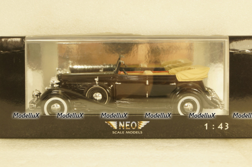 Cadillac Fleetwood Allweather Phaeton Convertible 1933 black, NEO45769, Neo 1:43