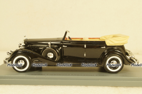 Cadillac Fleetwood Allweather Phaeton Convertible 1933 black, NEO45769, Neo 1:43
