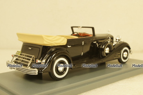 Cadillac Fleetwood Allweather Phaeton Convertible 1933 black, NEO45769, Neo 1:43